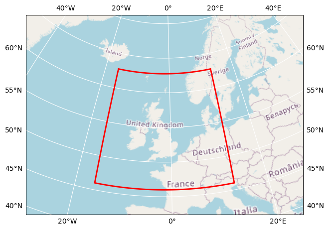 Bounding box map