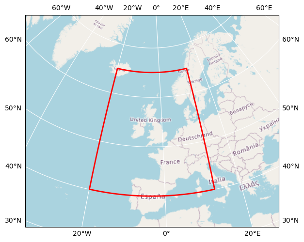 Bounding box map