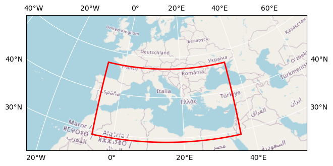 Bounding box map