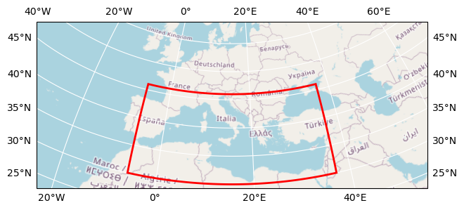 Bounding box map