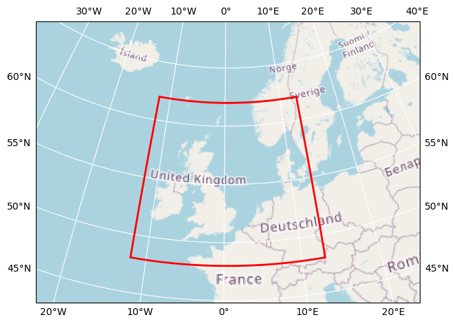 Bounding box map