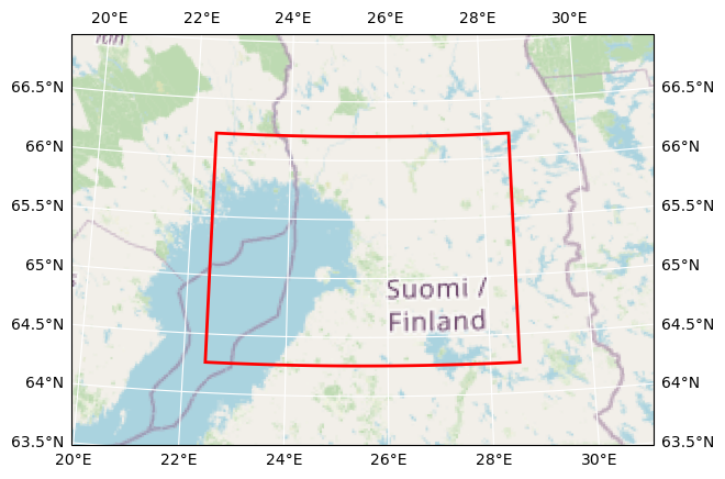 Bounding box map