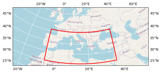 Bounding box map