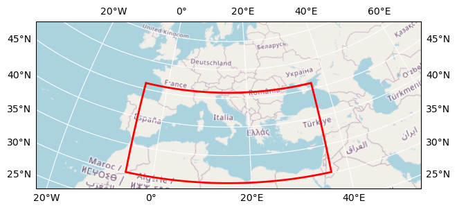 Bounding box map